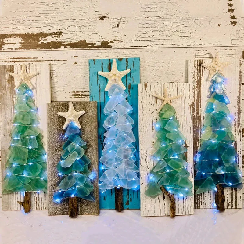 🌲🌲DIY Sea Glass Christmas Tree