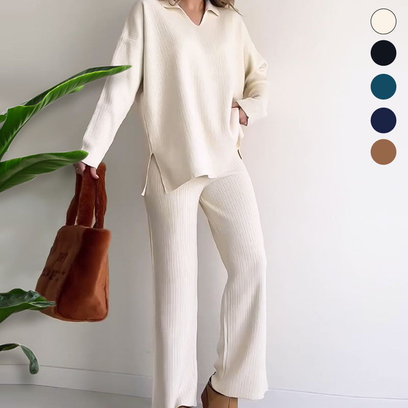 🎁V-Neck Casual Slit Knitted Two-Piece Set🎁