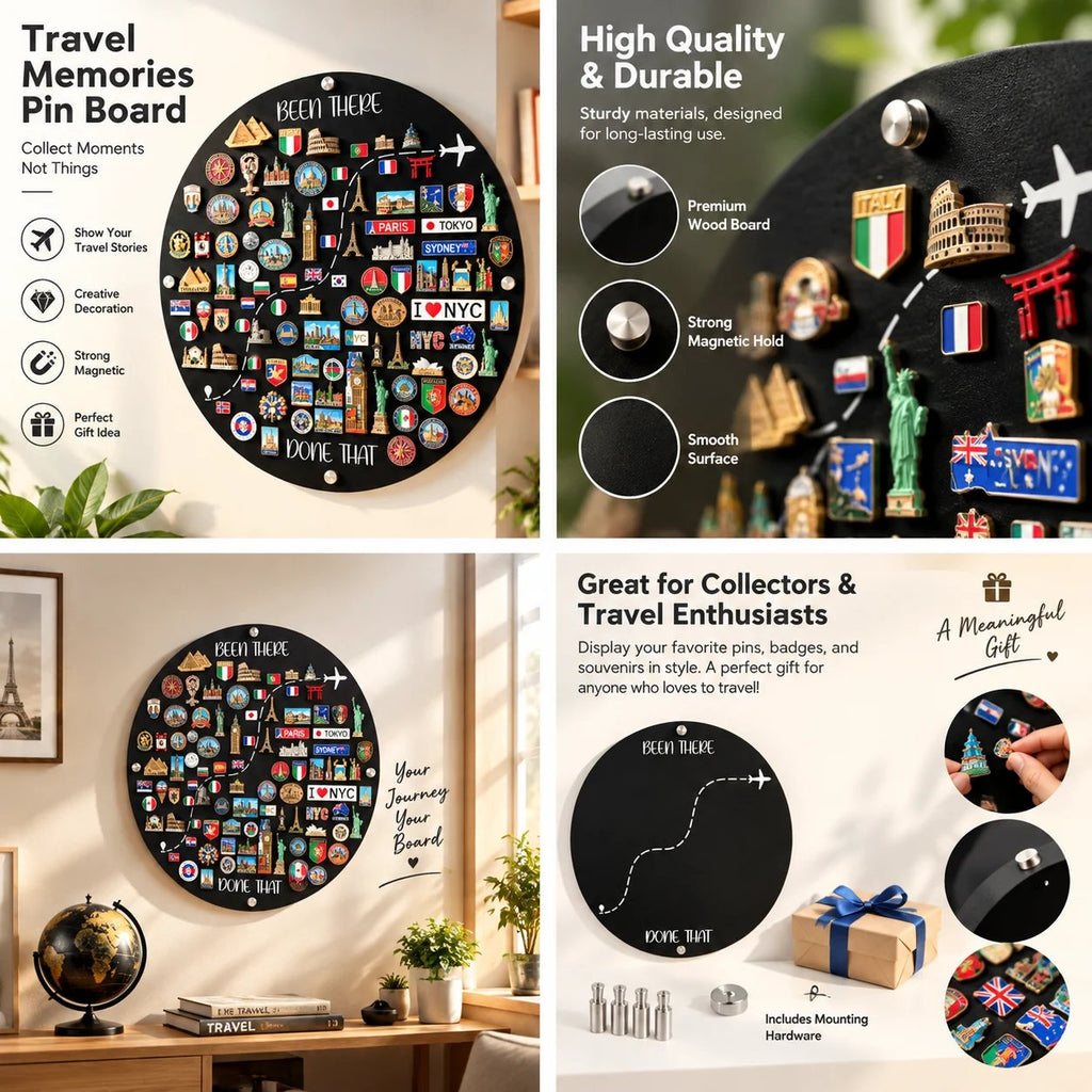 🌎✨Travel Magnet Board - 💕Every Magnet Has a Story. Every Journey Deserves a Place