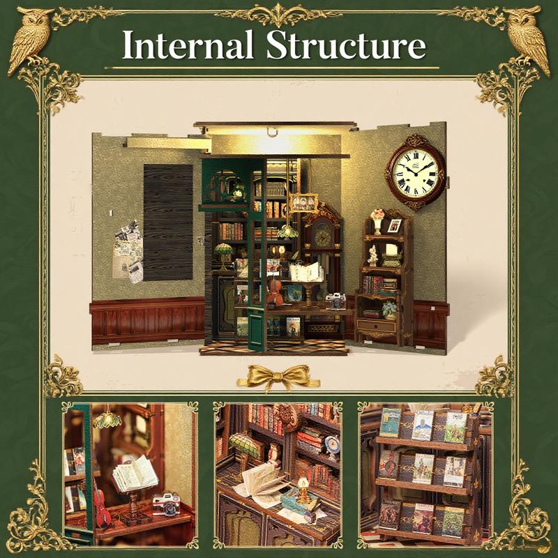 Exclusive Offer💥Owl Bookstore DIY Miniature Booknook Wooden Furniture Kit