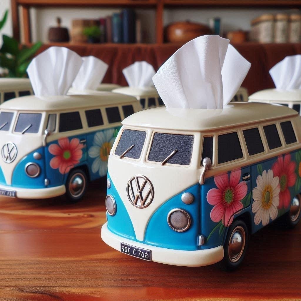 Creative Volkswagen Bus Shaped Tissue Box: A Fun and Functional Addition to Your Home