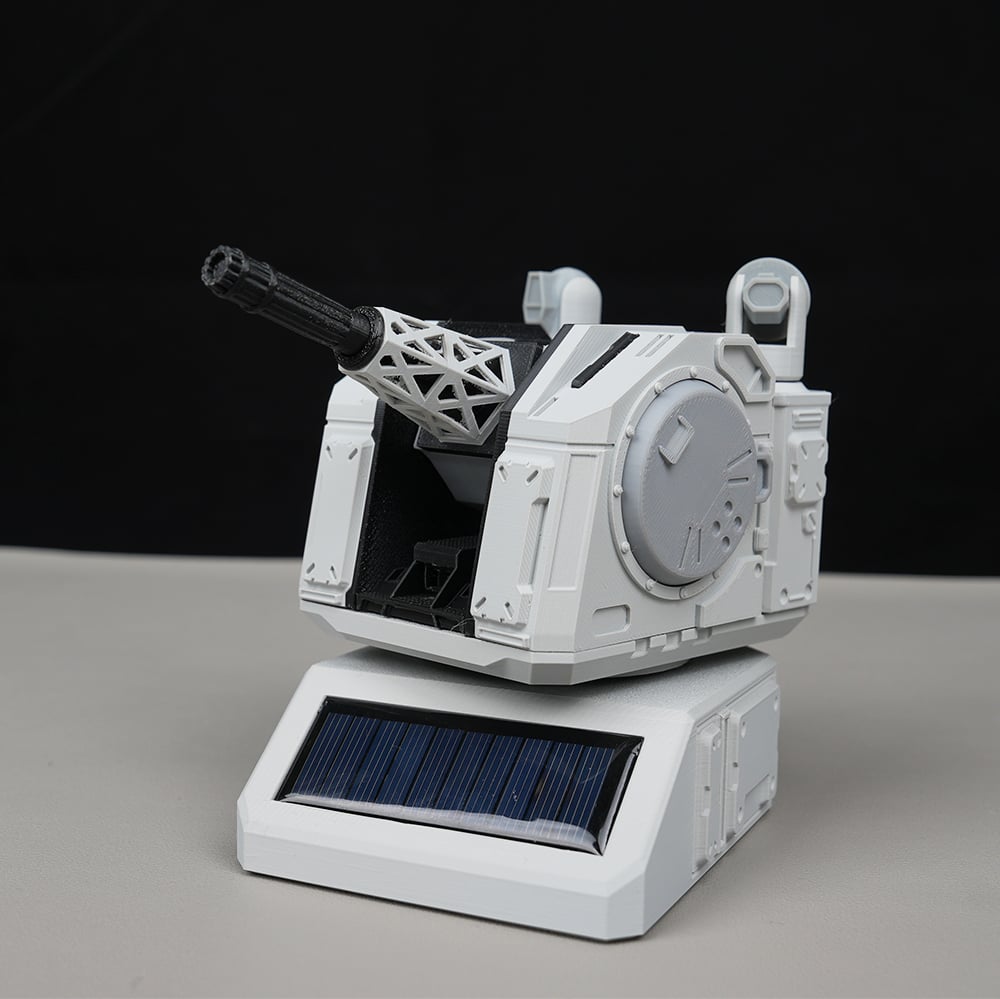 🛡️Solar-Powered Rotating Aircraft Carrier Gun Model