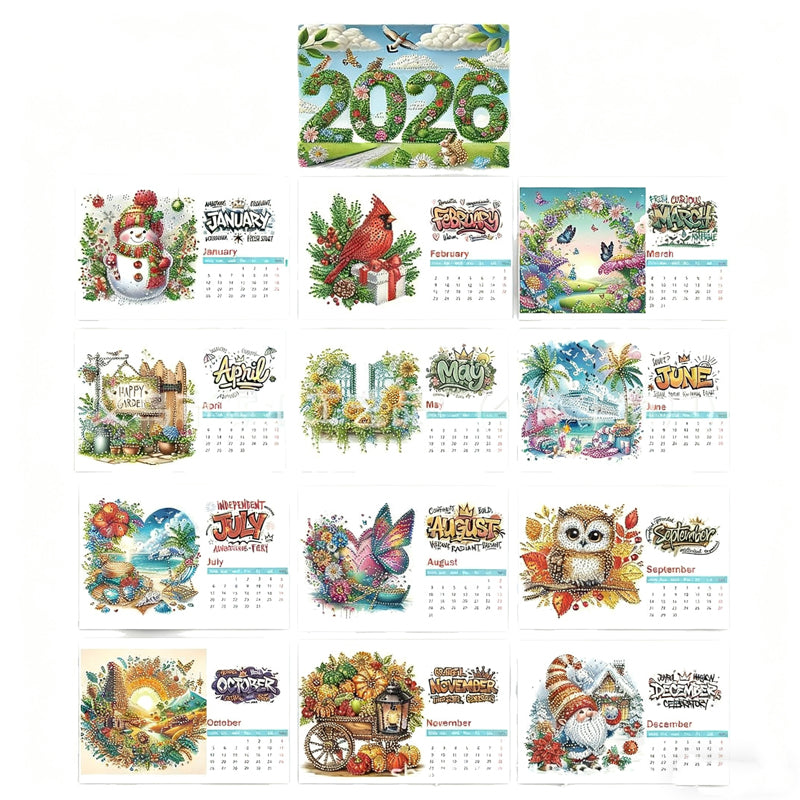 🎁 Standing Desk Calendar DIY Diamond Art Painting