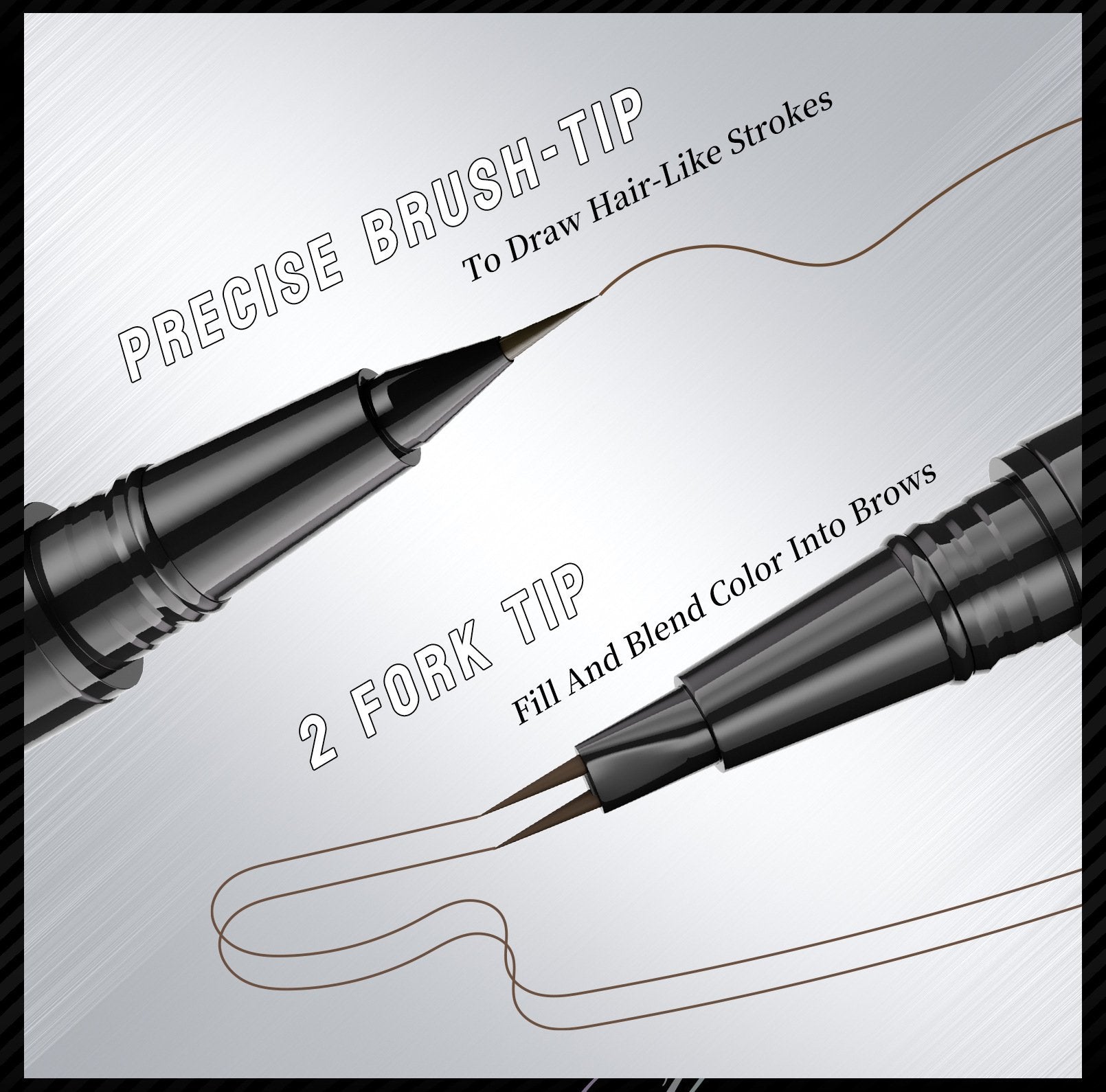 2-in-1 Double-ended Eye Brow Pencils