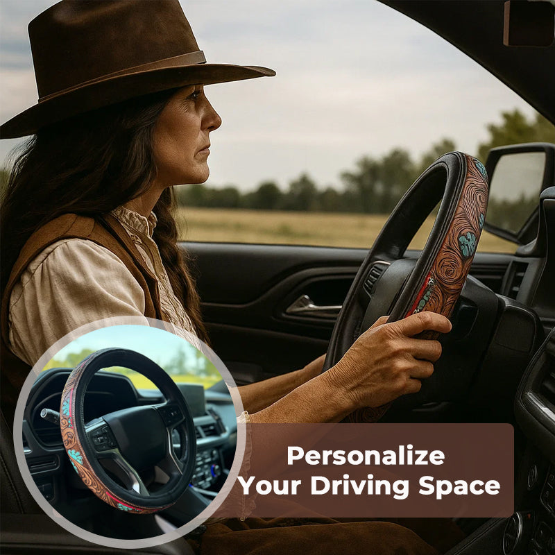 Western Cowboy Steering Wheel Cover