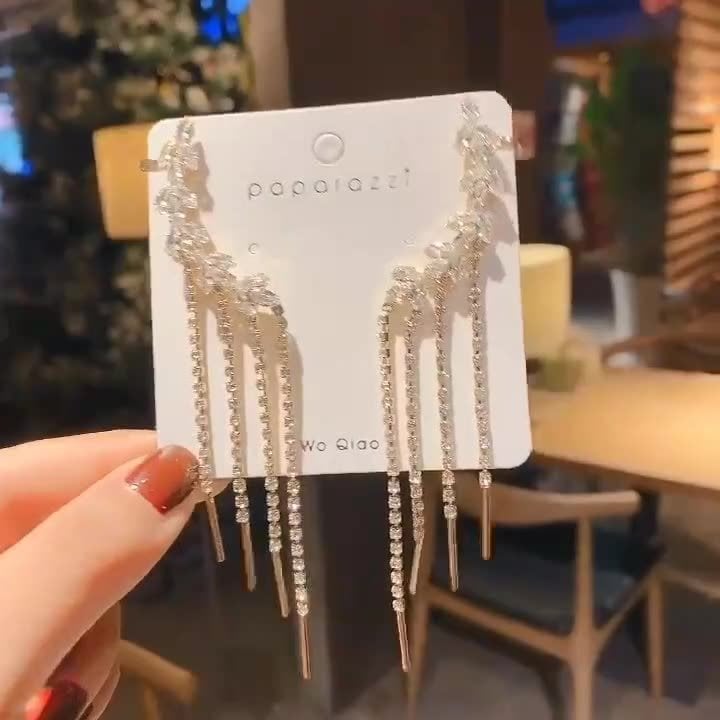 (🌸New Spring)Willow tassel ear cuff earrings