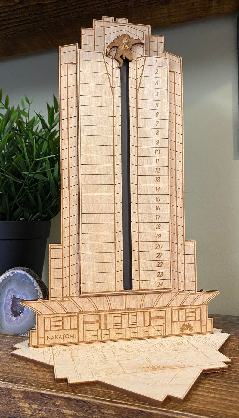 Advent Calendar - Hans Gruber Falling off off Nakatomi Plaza