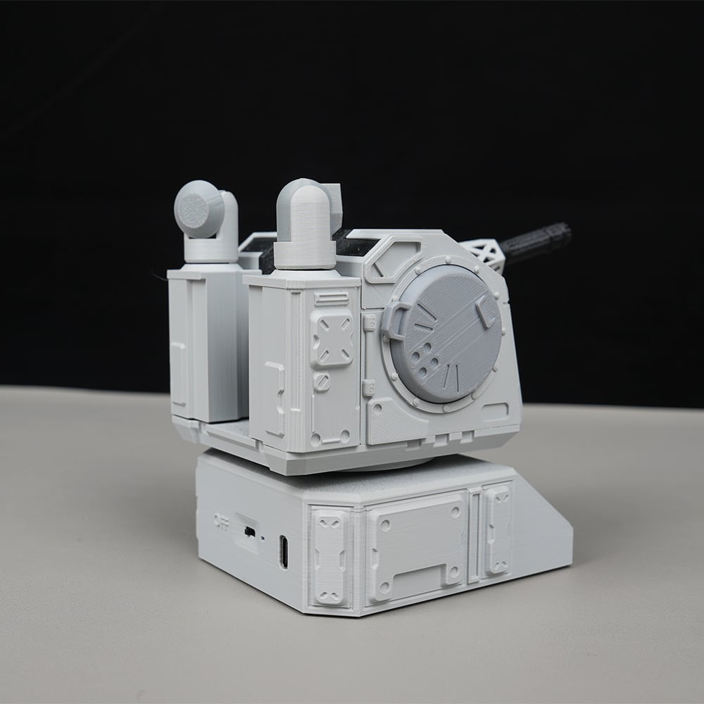 🛡️Solar-Powered Rotating Aircraft Carrier Gun Model