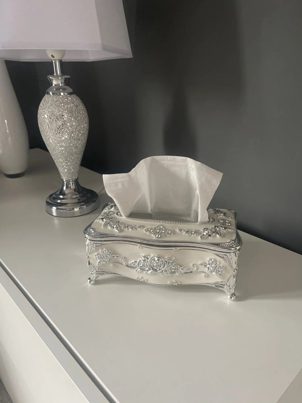 🎁European style tissue box creative acrylic retro living room kitchen