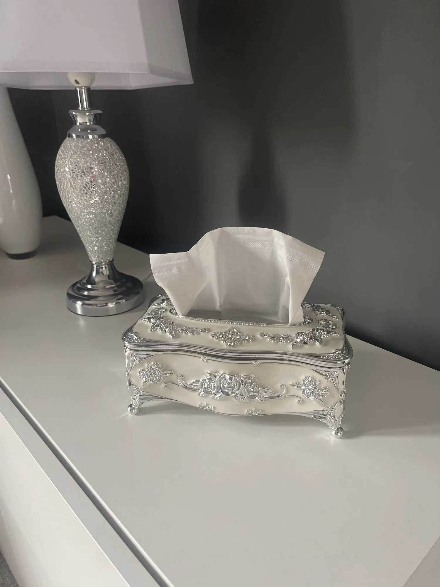 🎁European style tissue box creative acrylic retro living room kitchen