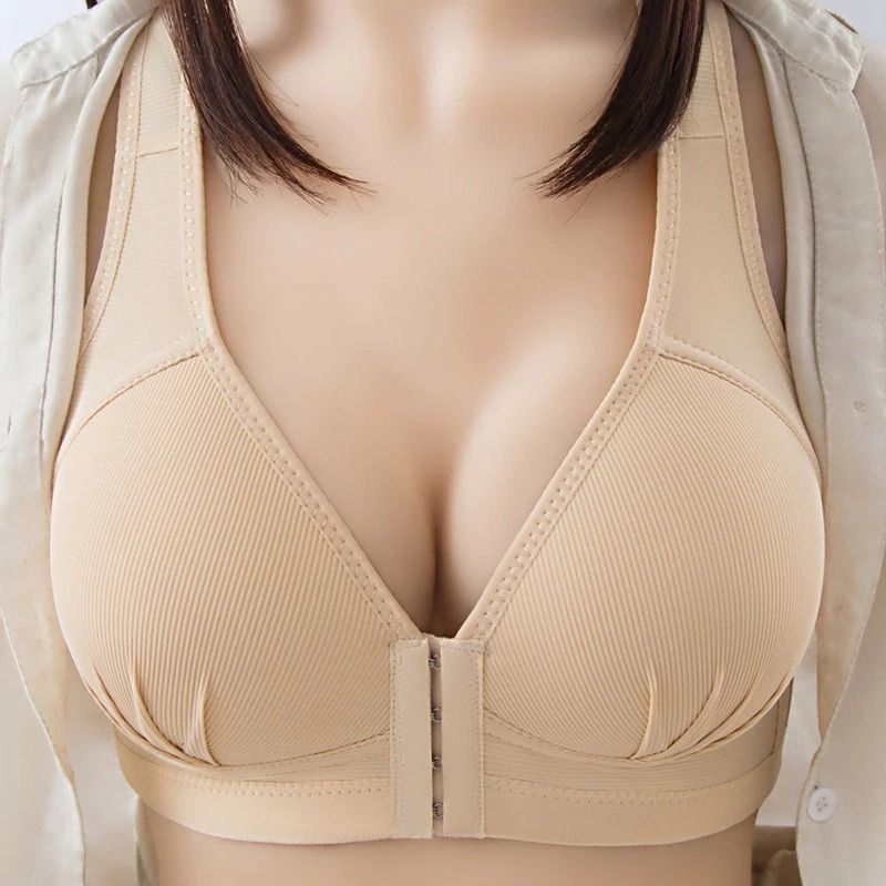 1 Plus Size Sexy Push Up Bra Front Closure Solid Color Brassiere