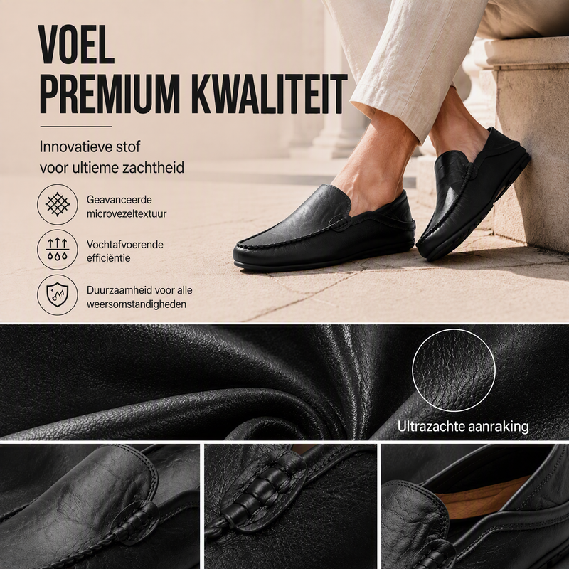 ❄️👞Heren Leren Loafers – Comfortabele Instappers met Klassieke Look voor Werk, Autorijden en Dagelijks Gebruik