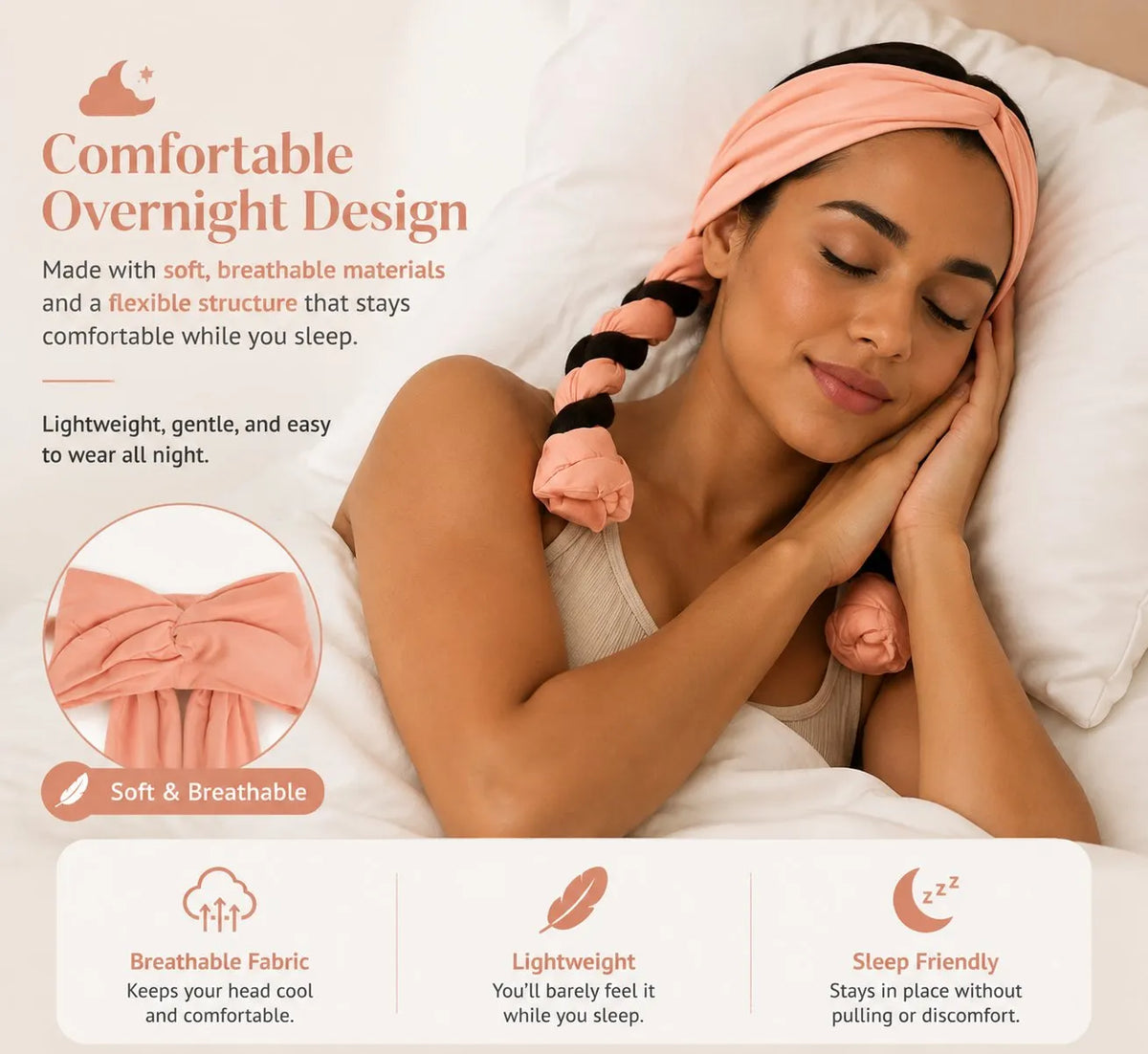 Heatless Overnight Curling Headband – Wake Up With Beautiful Natural Curls