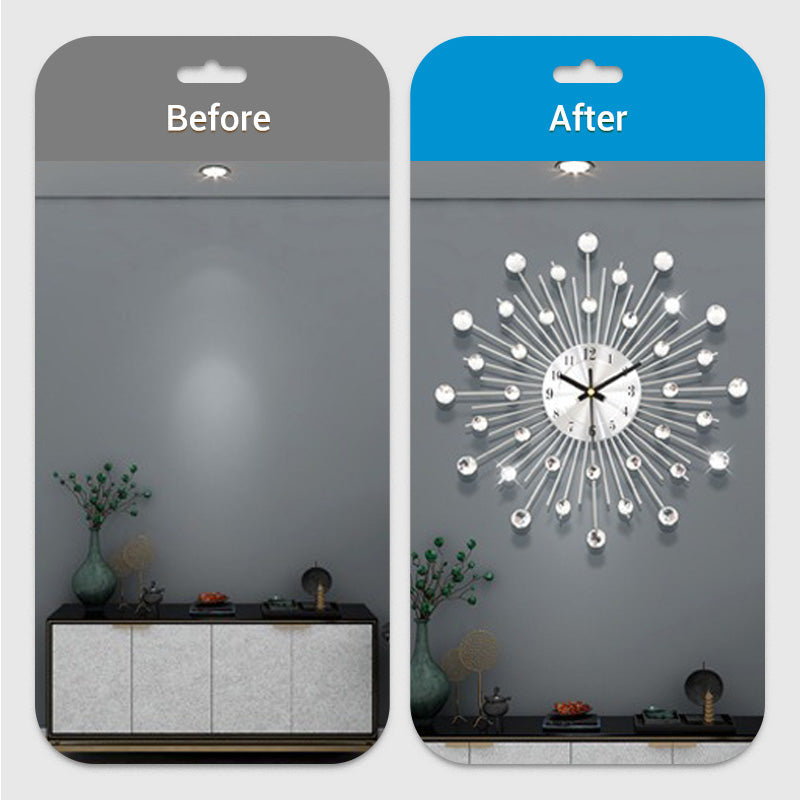 ✨  Rhinestone Wall Clock – Silent Movement, Sparkling Design & Elegant Home Decor 💎