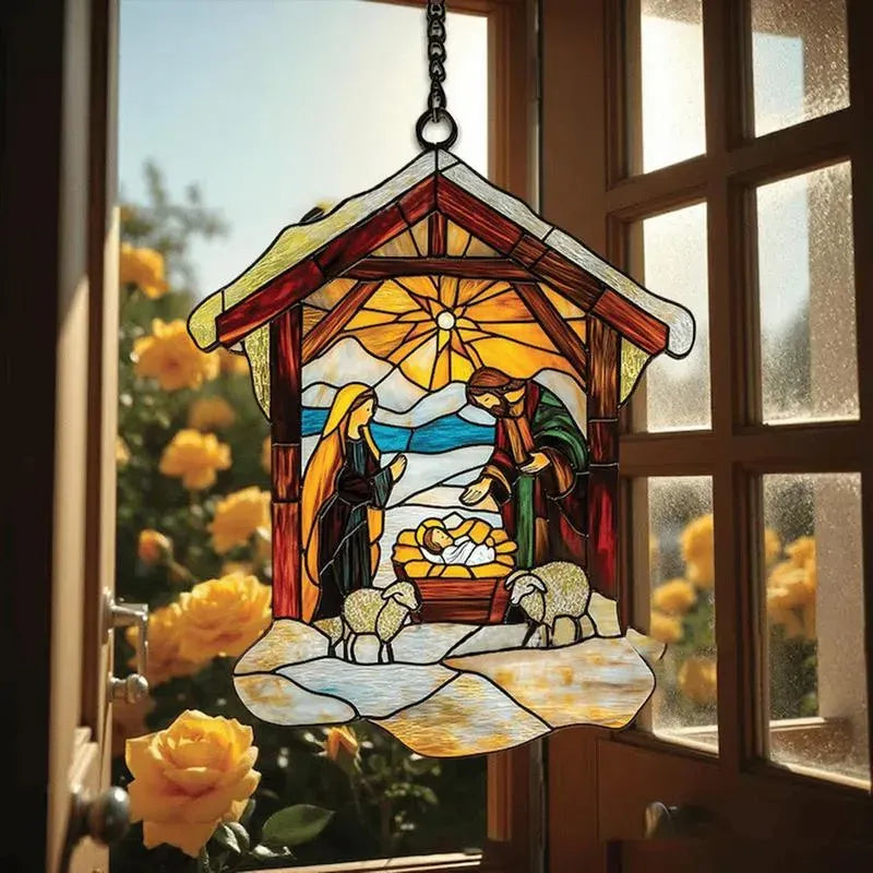 [💥Final 3-hour Preferential Deal 💥]👼Home Decor-Nativity Jesus Christ Decoration Suncatcher