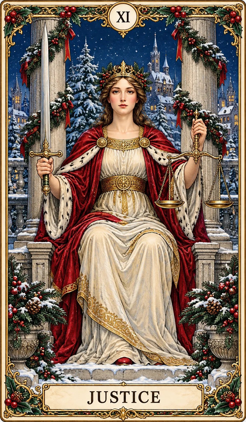 🔮 Yuletide Tarot Deck | 78 Festive Cards & A Guided 12-Day Holiday Ritual