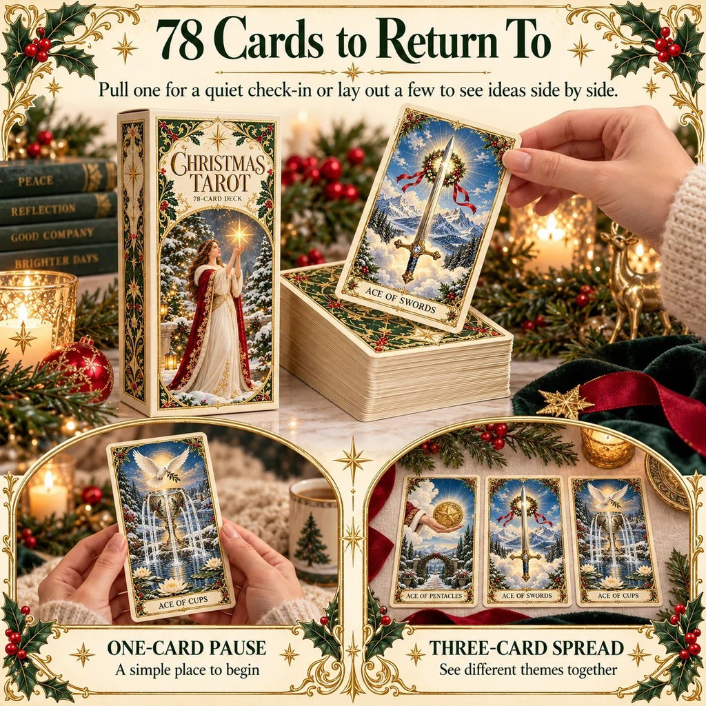 🔮 Yuletide Tarot Deck | 78 Festive Cards & A Guided 12-Day Holiday Ritual