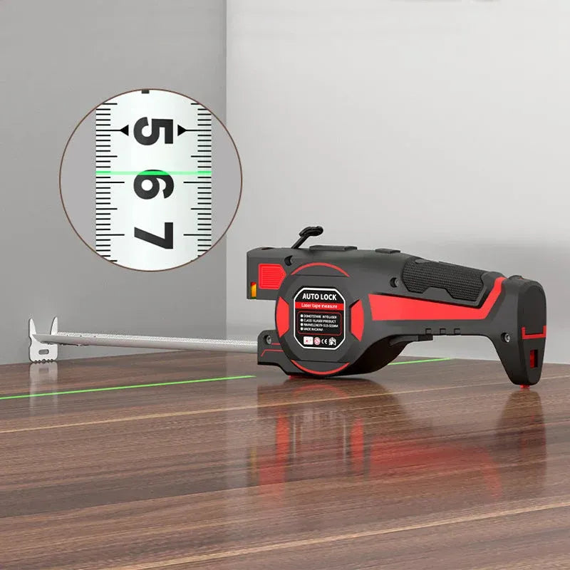 📏 2-in-1 Tape Measure with Laser Guide – Straight Lines Every Time 🎯