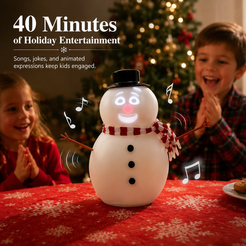 ⛄ 12" Animated Talking Snowman – LED Light Up Singing & Talking Christmas Snowman Decoration