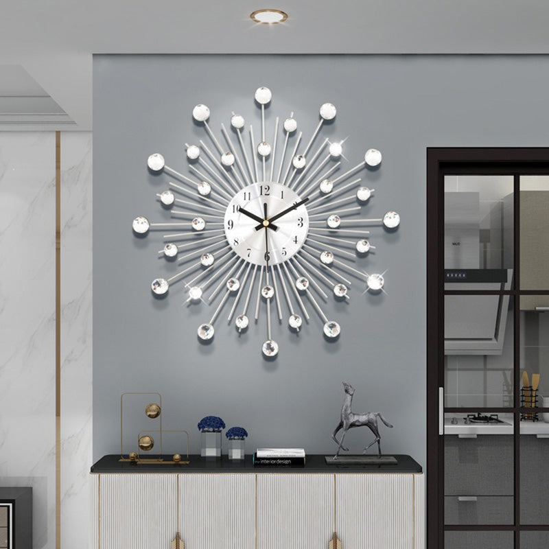 ✨  Rhinestone Wall Clock – Silent Movement, Sparkling Design & Elegant Home Decor 💎