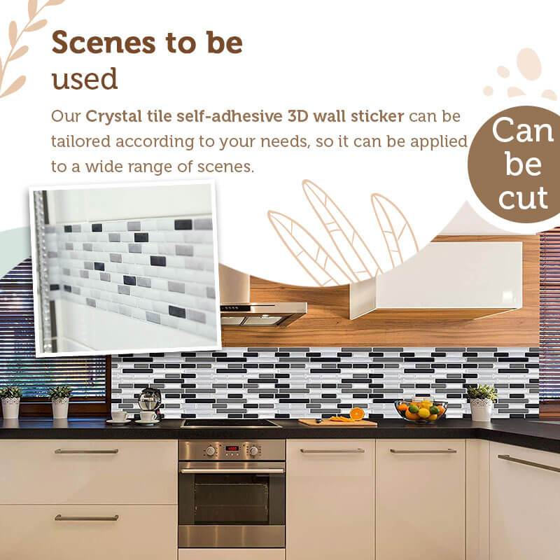 Crystal tile self-adhesive 3D wall sticker
