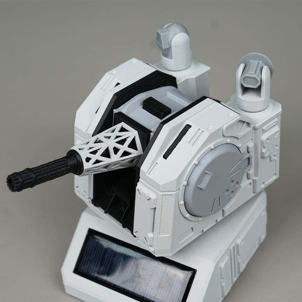 🛡️Solar-Powered Rotating Aircraft Carrier Gun Model