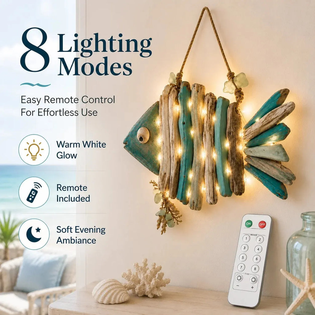 🎉Lighted Coastal Fish Wall Decor