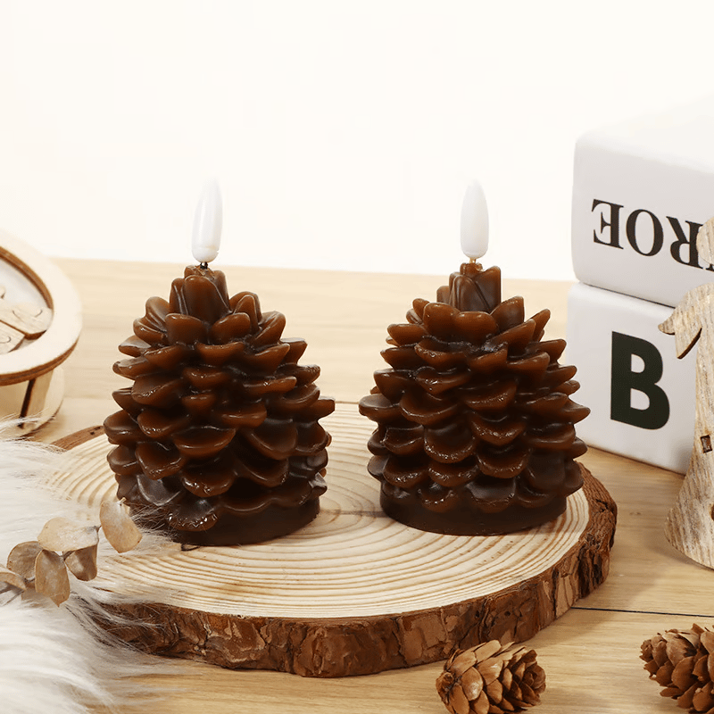 🔥BUY 1 GET 1 FREE✨Flameless Pinecone Candles Battery Operated with 6 Hour Timer