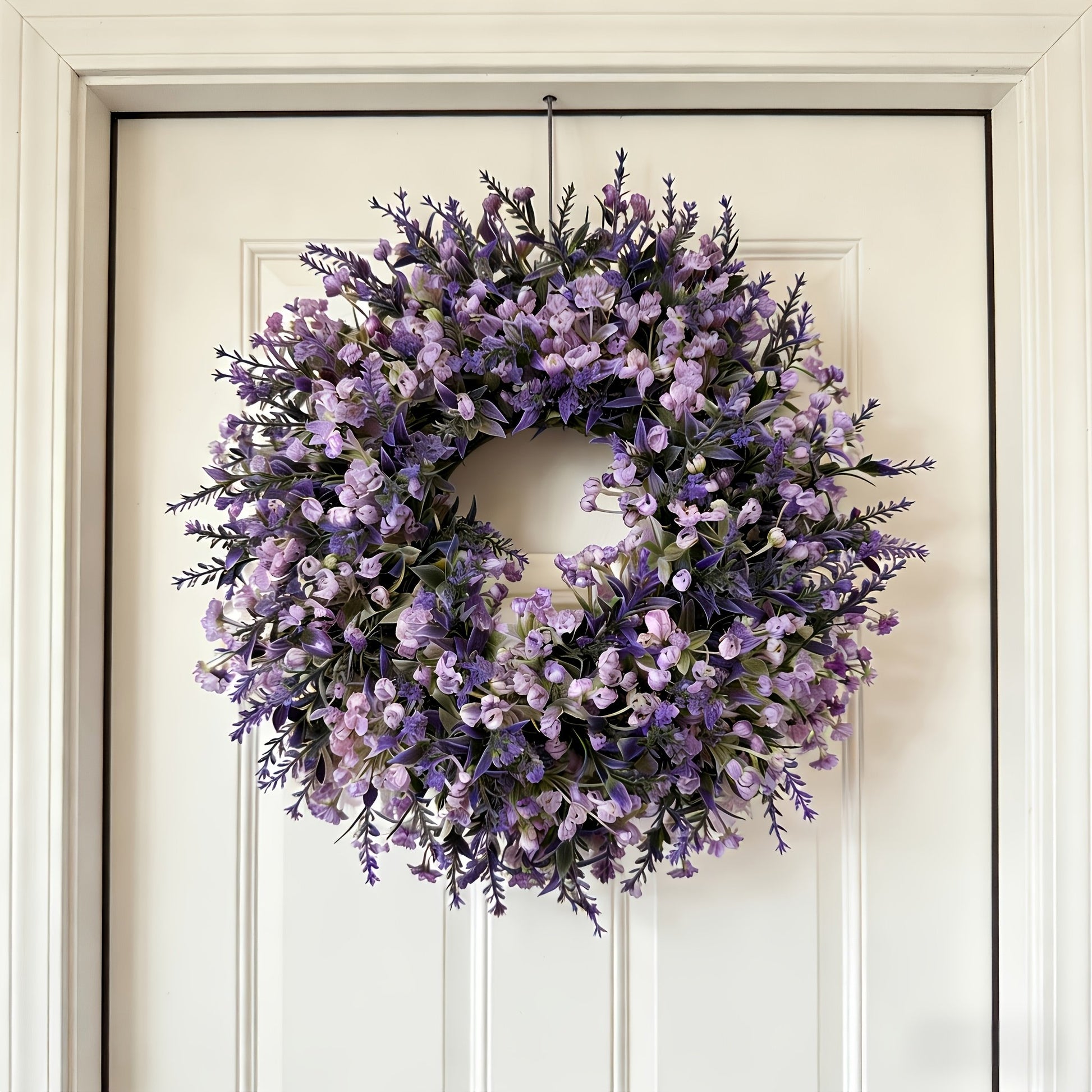 13.78-inch Lavender Artificial Flower Wreath 🌸💜