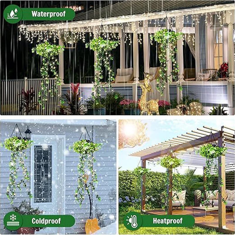 🔥 Solar-Powered Hanging Lamp made of Milangras 🌿 Create Your Own Cozy Garden 💡