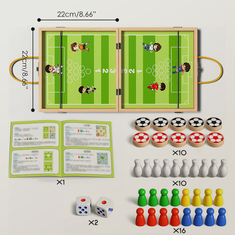 5-in-1 Foldable Wooden Board Game Set