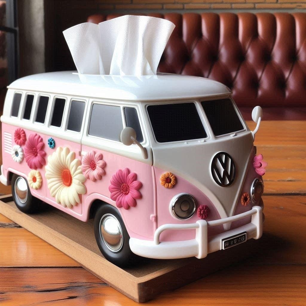 Creative Volkswagen Bus Shaped Tissue Box: A Fun and Functional Addition to Your Home