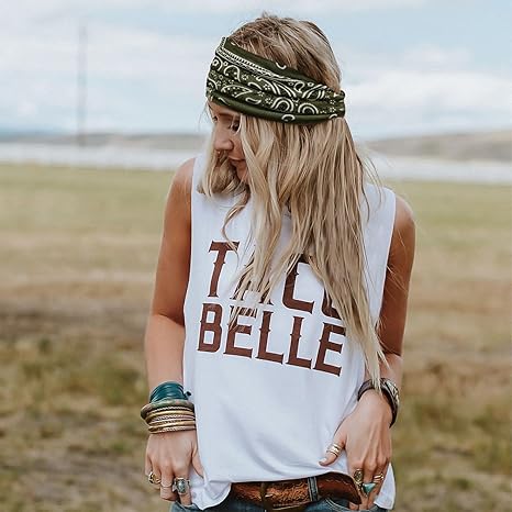Wide headband with Boho Paisley print