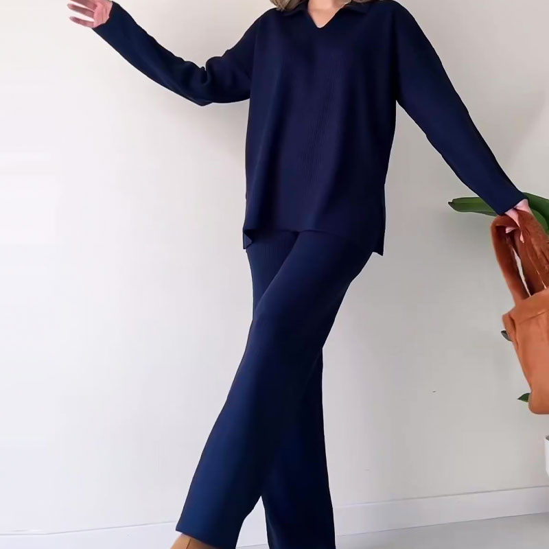 🎁V-Neck Casual Slit Knitted Two-Piece Set🎁