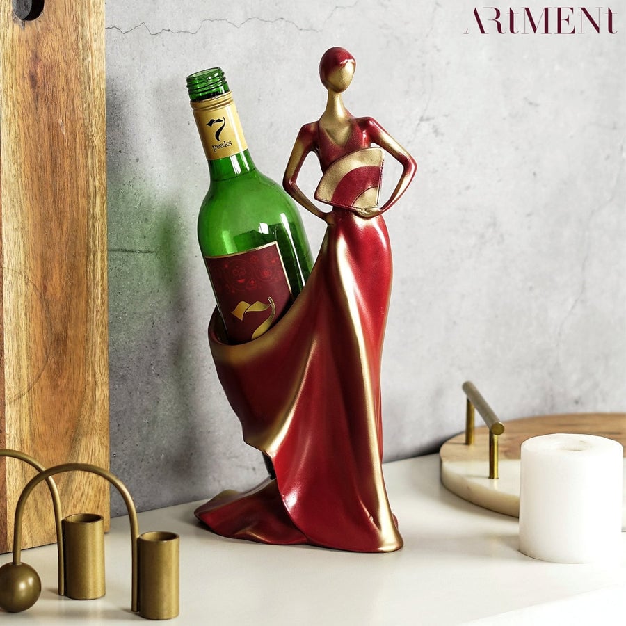 Belle Femme Antique Wine Bottle Holder