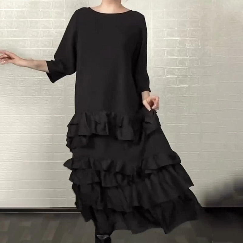 🔥New Arrivals Special Offer-Oversized Ruffle Layered Flowy Dress