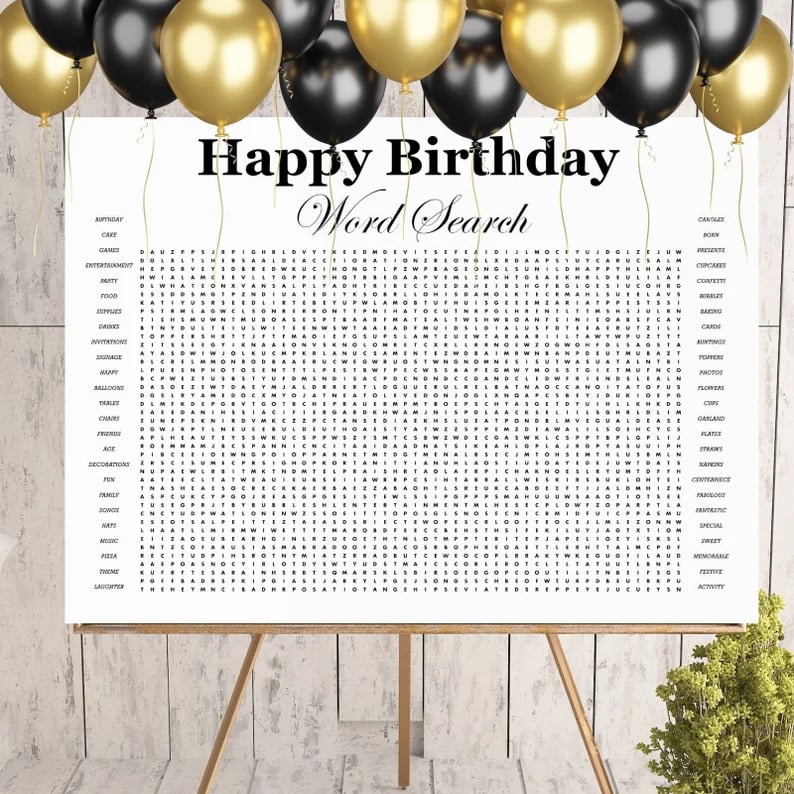 🔥🎉 Jumbo Thanksgiving Word Search Poster🎉