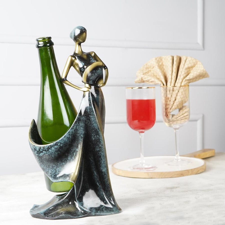 Belle Femme Antique Wine Bottle Holder