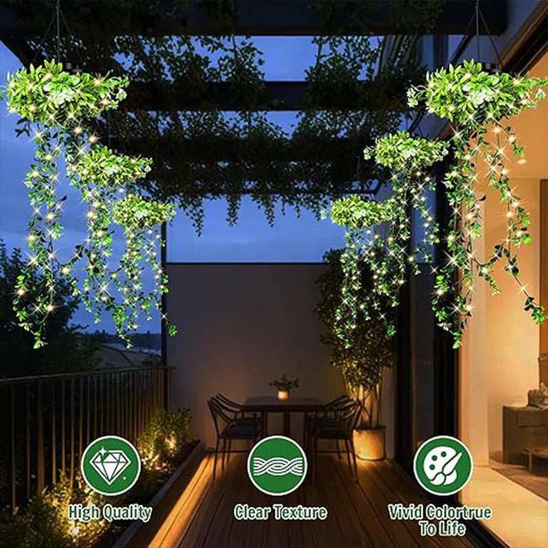 🔥 Solar-Powered Hanging Lamp made of Milangras 🌿 Create Your Own Cozy Garden 💡