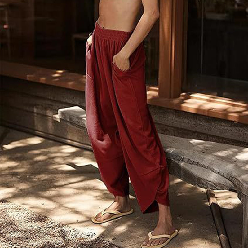 🔥Women's Casual Elastic Waist Wide Leg Pants