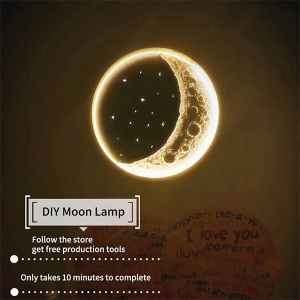 🔥 - DIY Moon LED Wall Lamp COB Light