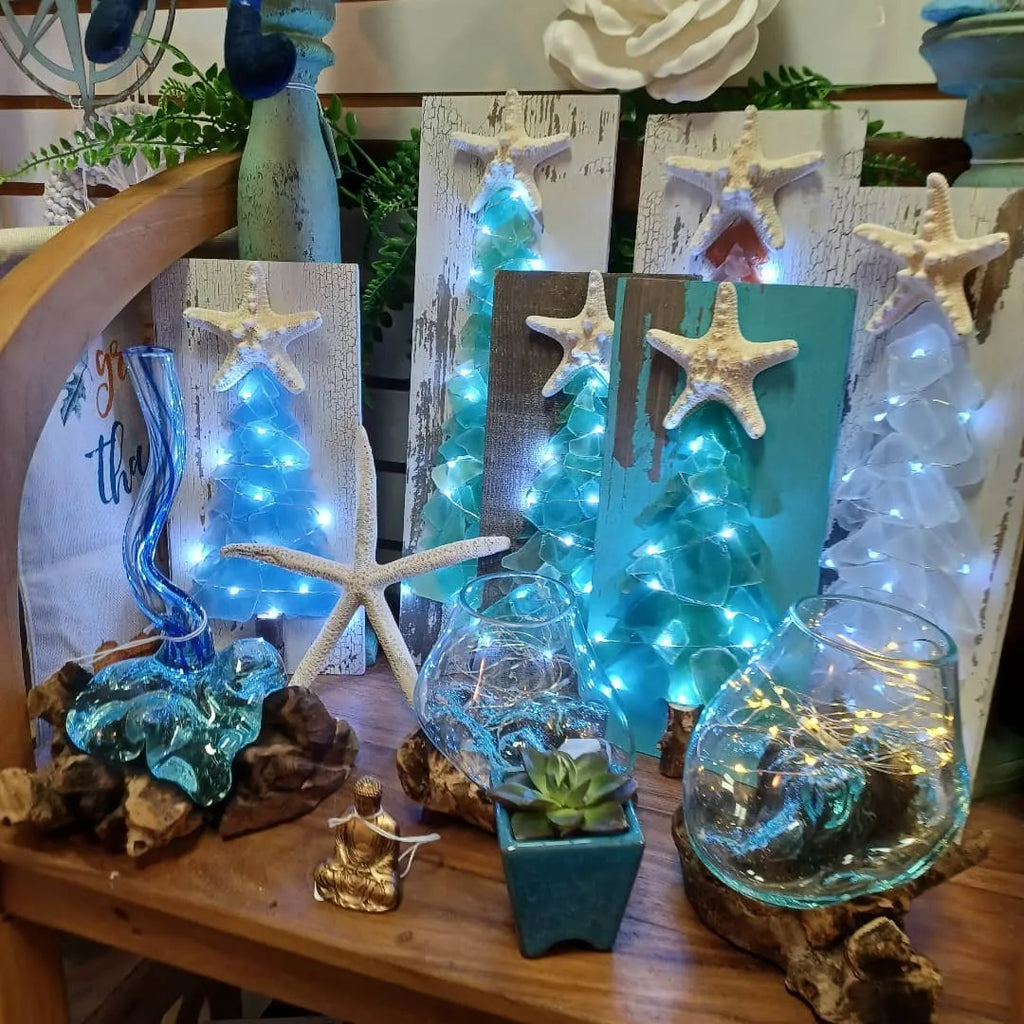 🌲🌲DIY Sea Glass Christmas Tree