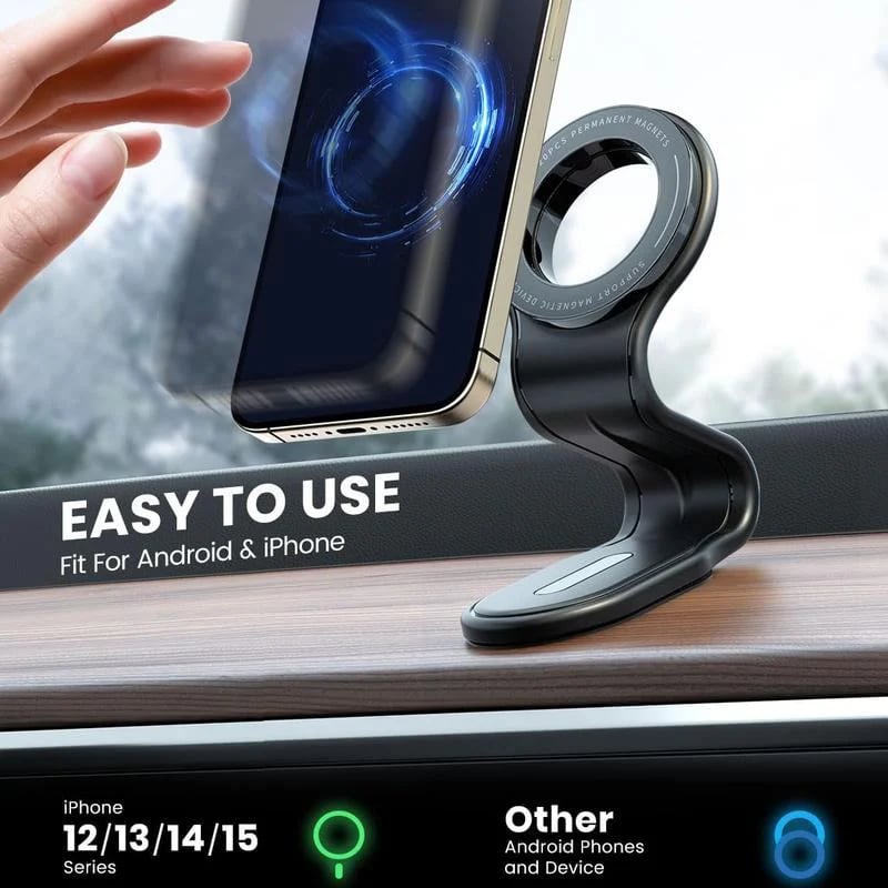 360° Bendable Magnetic Car Phone Mount
