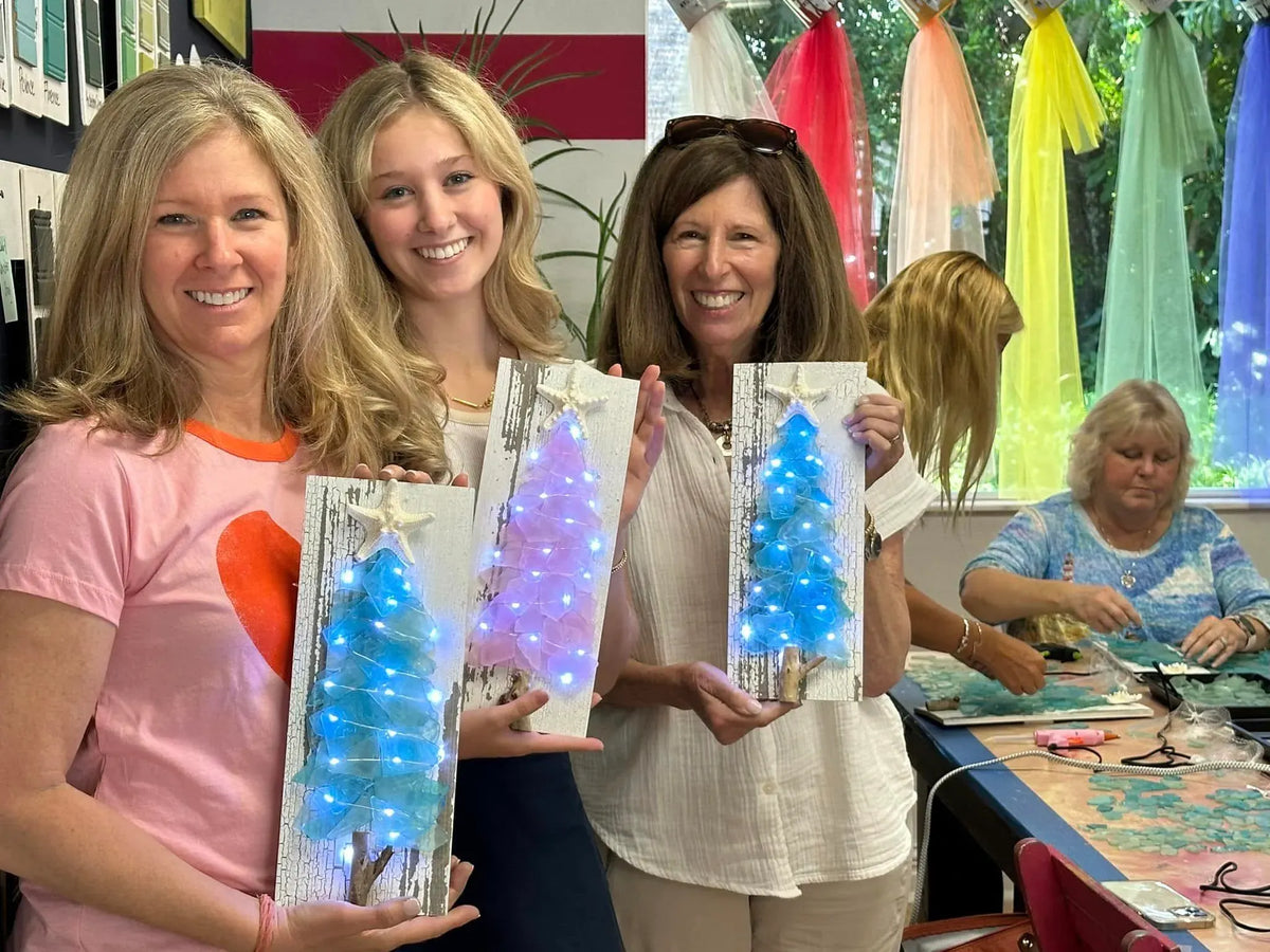 🌲🌲DIY Sea Glass Christmas Tree