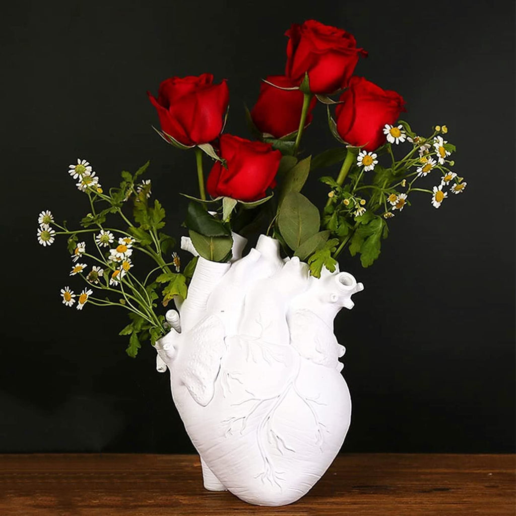 🎃White Heart Irregular Creative Art Vase