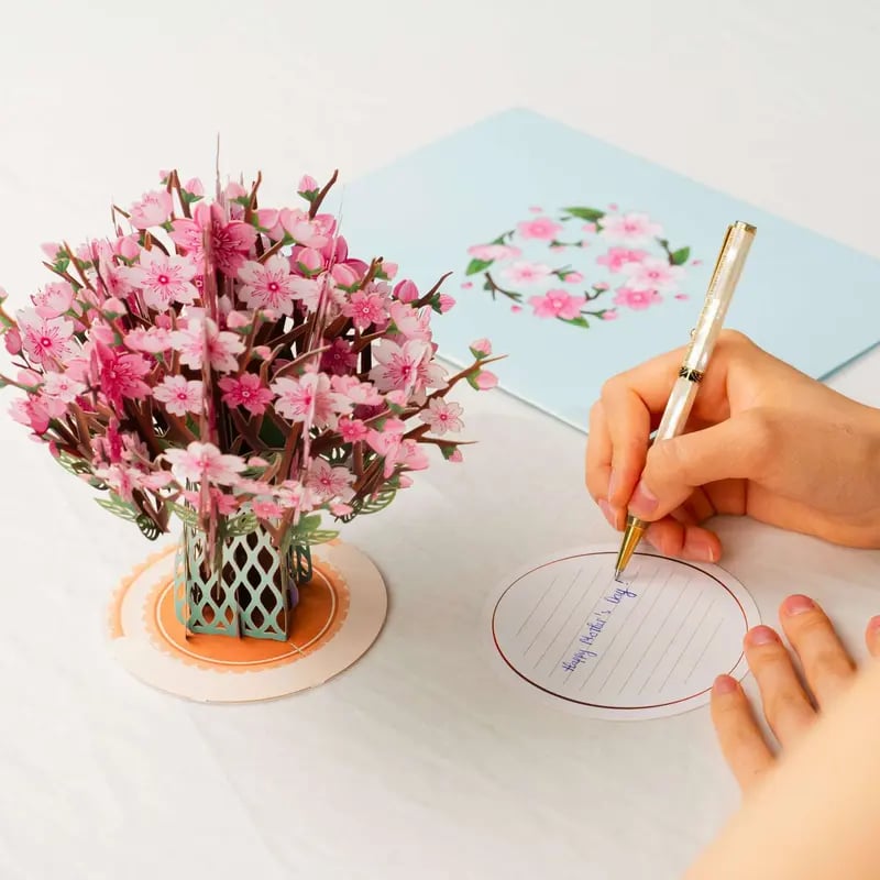 Paper Love 3D Pop-Up Valentine’s Card 🌹 Romantic Flower Bouquet Keepsake 💌 Perfect Gift for Loved Ones 🎁