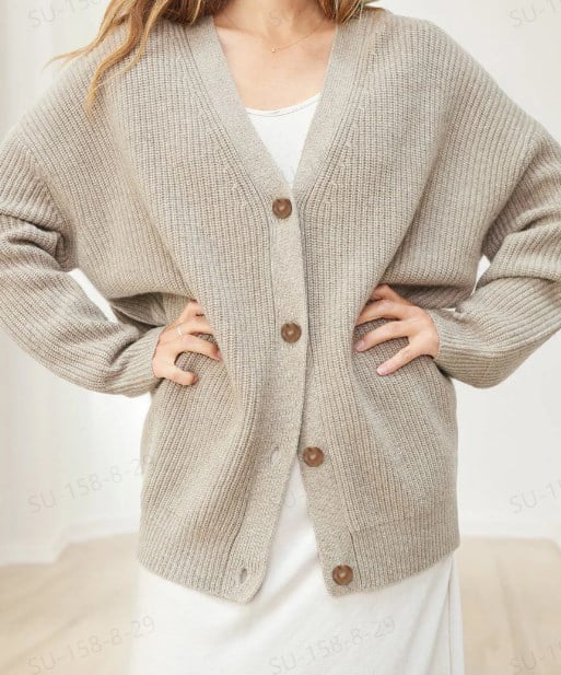 Fall-Winter Stylish Button Oversized Cocoon Cardigan