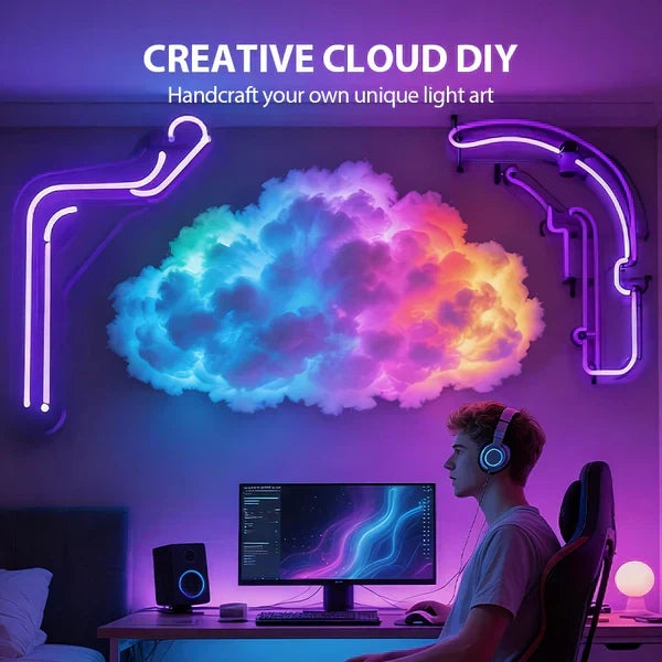 ⏰ DIY USB-powered Thundercloud LED light decoration🌈☁️