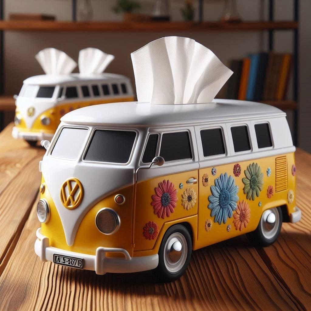 Creative Volkswagen Bus Shaped Tissue Box: A Fun and Functional Addition to Your Home