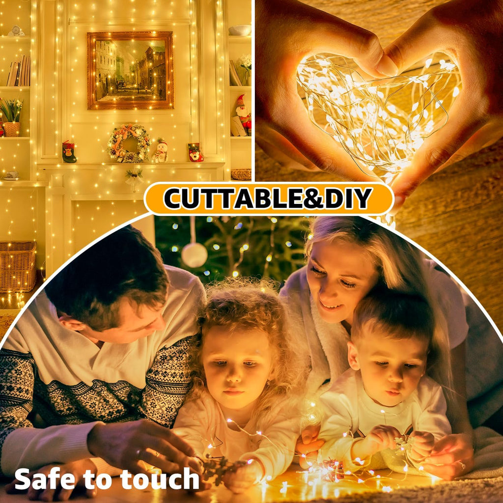✨Curtain Lights Indoor Outdoo — 🎄Christmas Window Fairy LightsWaterfall Hanging String Light✨✨